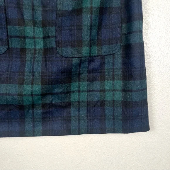 Sezane Green Plaid Mini Skirt - Picture 5 of 8